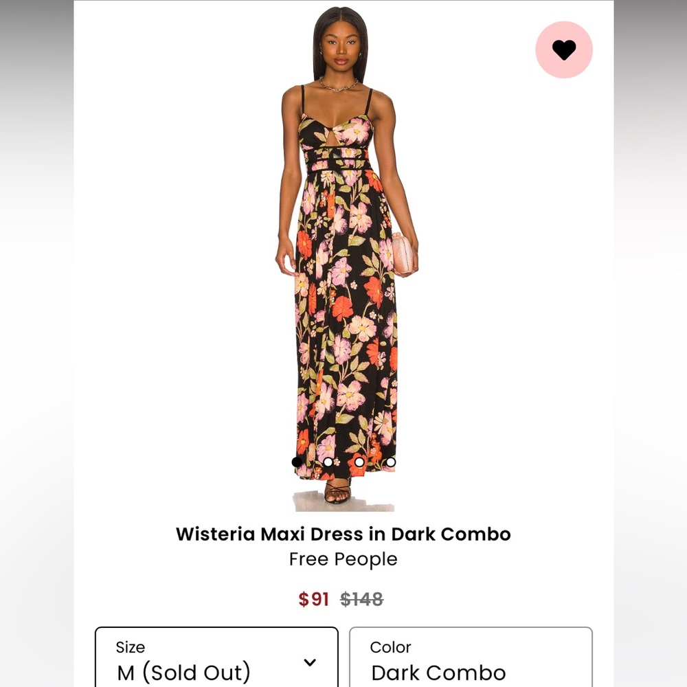 FREE PEOPLE- Wisteria Maxi Dress- Size Medium